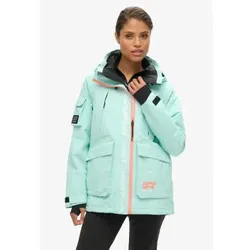 Superdry für Damen. WS110165A Skijacke Ultimate Rescue türkis (M), Sportlich, Schnee, Recyceltes Polyester, Nachhaltig