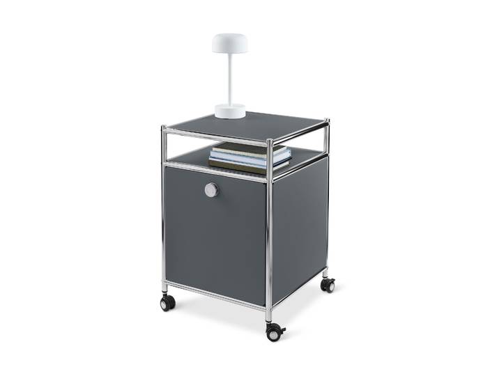 Tchibo - Rollcontainer Metall »Cn3« mit Klappe - 40x40x58cm - chrom -