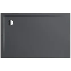 Kaldewei SUPERPLAN Duschfläche, 800x1200mm, cool grey 80, bodengleich, Eckablauf, 25mm tief