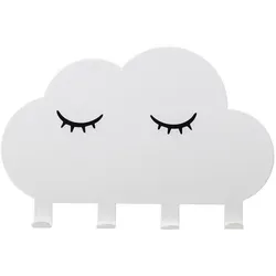 Bloomingville Garderobe Wolke Adisa aus Eisen, 30 x 1,5 x 20 cm, weiss