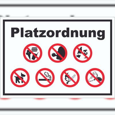 HB-Druck Aufkleber Platzordnung A9 (37x52mm)