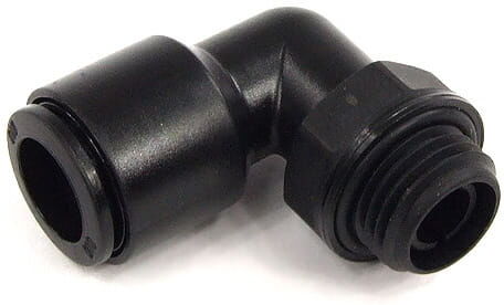 Aquatuning 10mm G1/4 Steckanschluss 90&deg; drehbar schwarz kunststoff