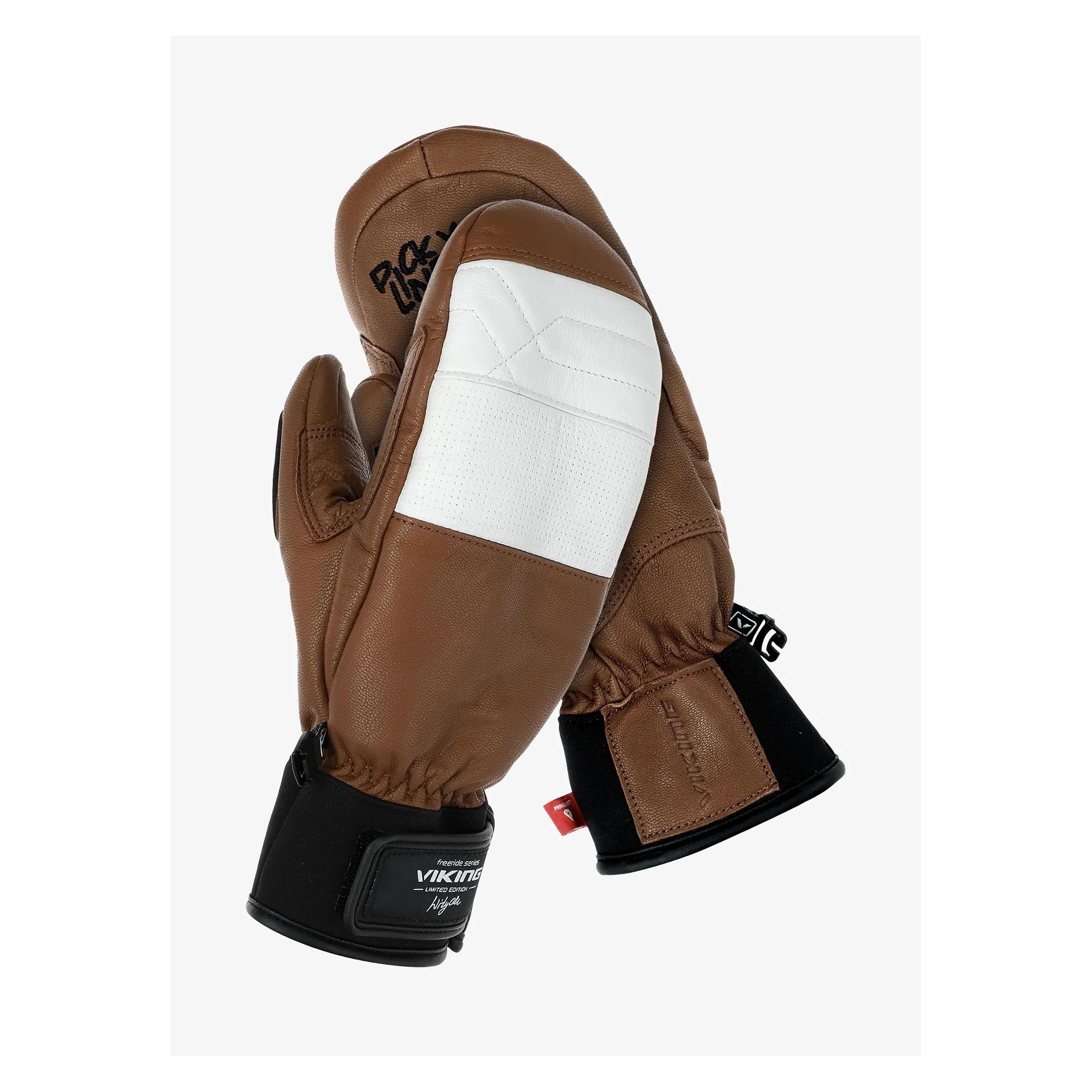 Viking Skihandschuhe Send It - brown/white (8) (111/28/2020/8801)