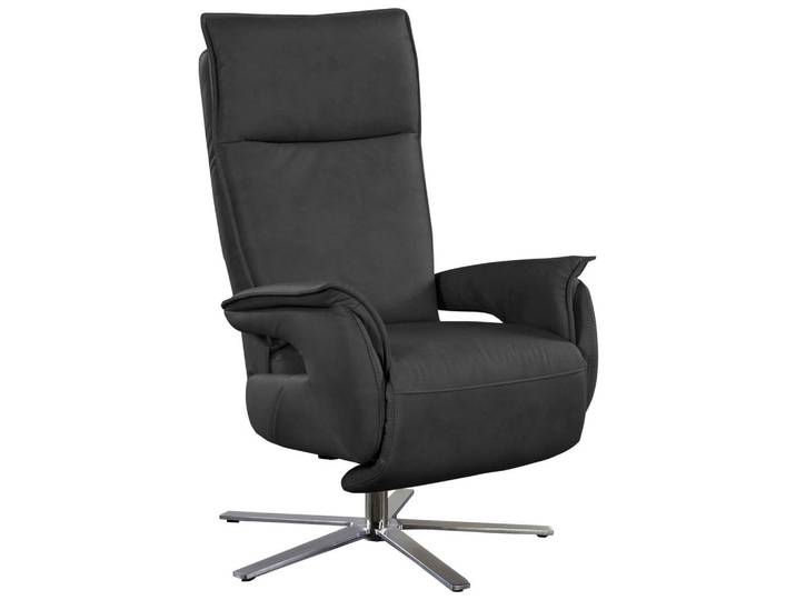 Livetastic Relaxsessel, Anthrazit, Leder, Echtleder, Nappaleder, 77x116x80 cm, Wohnzimmer, Sessel, Relaxsessel