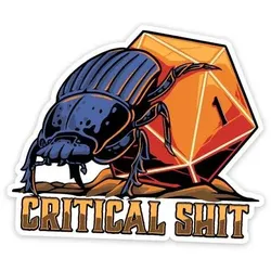 Crit Stones Critical Shit Sticker