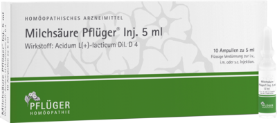 Homöopathisches Laboratorium Alexander Pflüger GmbH & Co. KG MILCHSÄURE Pflüger Injektionslösung 5 ml 10 St 01222429