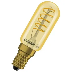 Osram E14 LED Vintage 1906 T26 25 Spiral Filament Lampe 2,8W wie 25W 2200K extra warmweiß Bernsteinfarbe