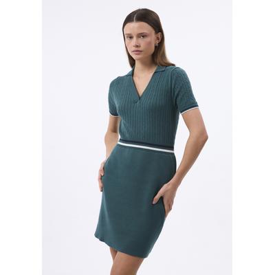 Polokleid FELIX HARDY "Kleid", Damen, Gr. L, Normalgrößen, grün, 50% Baumwolle, 50% Polyacryl, Kleider