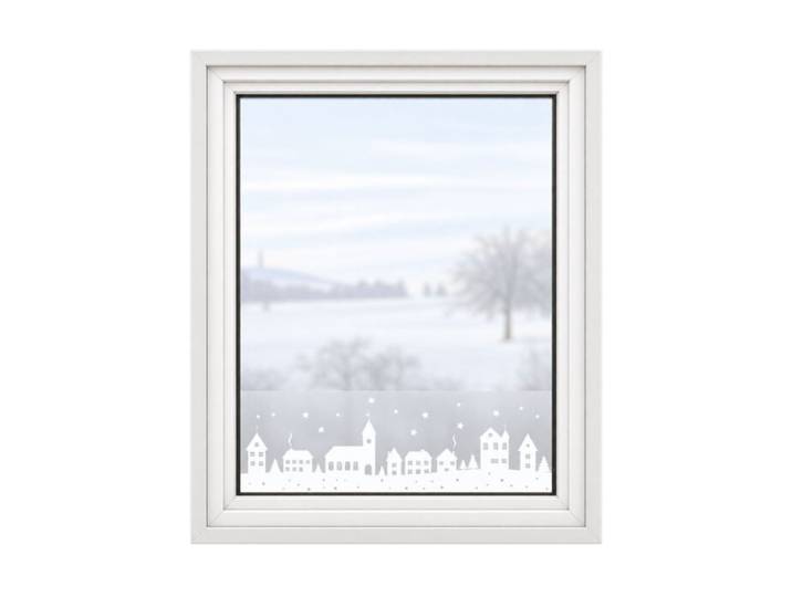 Statische Deko-Fensterfolie Stadt, wiederverwendbar