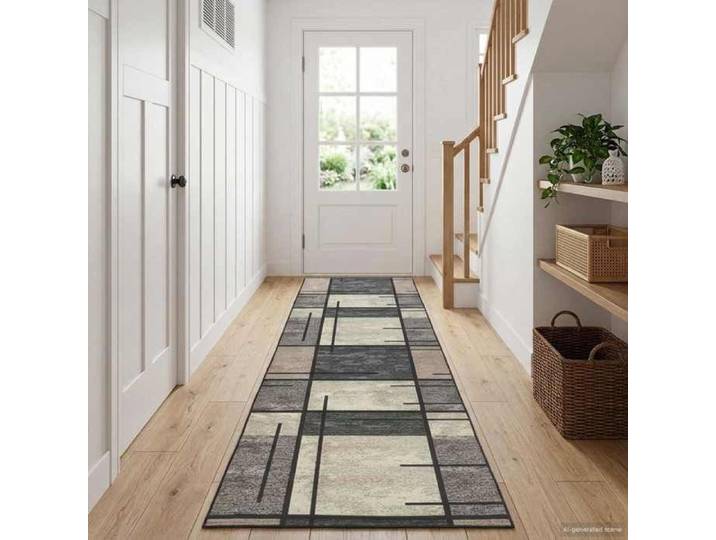 Coureur de Tapis LESAKA Marron 80 x 400 cm Velours diamant 42045277