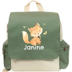 Kinderrucksack personalisierbar im Design "Kleiner Fuchs" in verschiedenen Farben