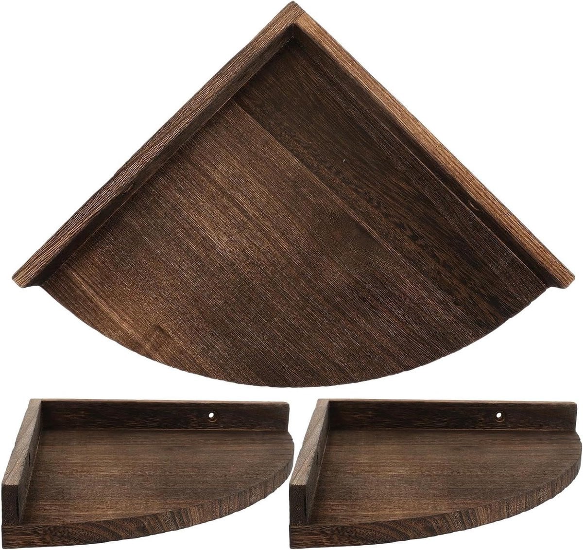 Zwevende houten hoekplanken voor de keuken, badkamer of woonkamer - 305 cm