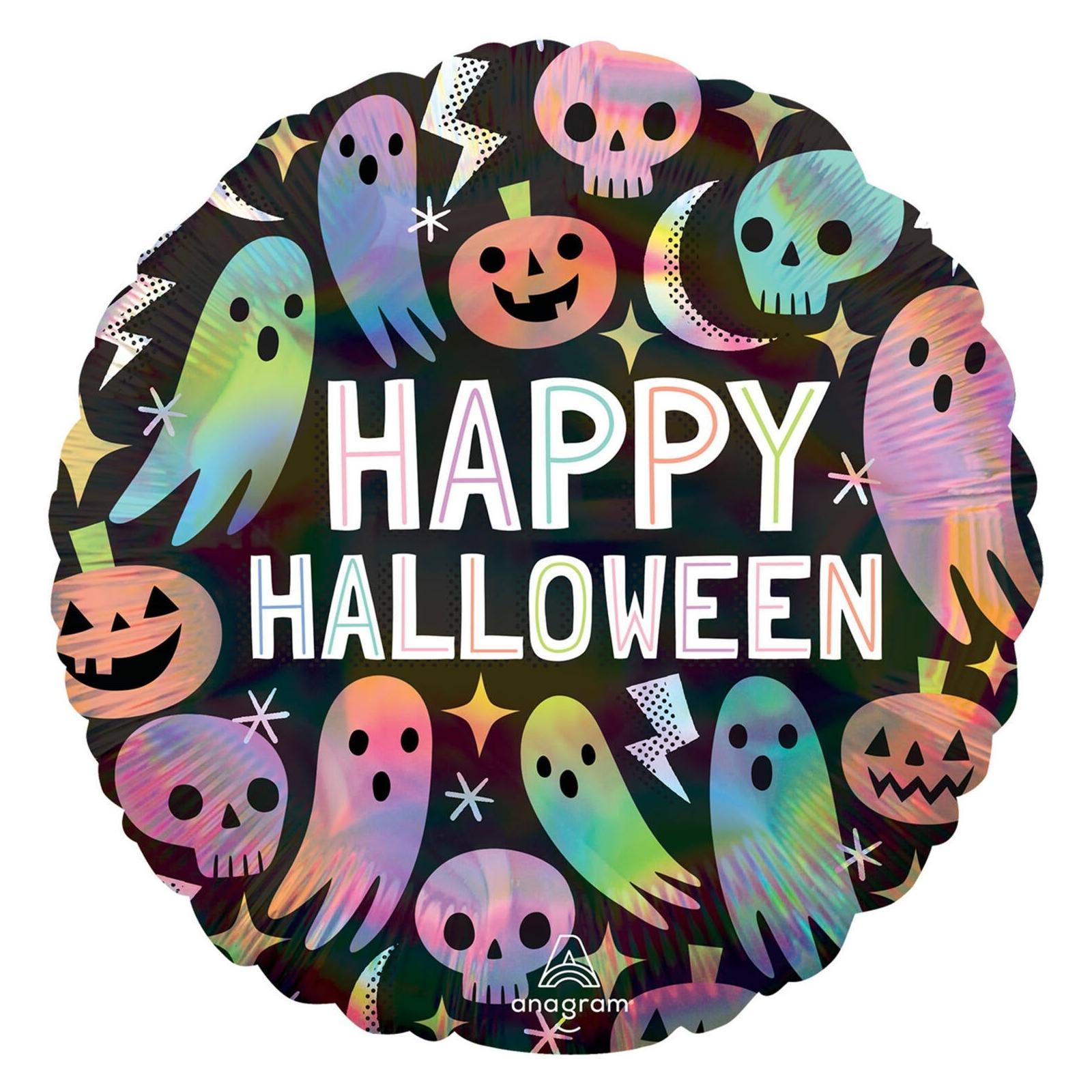 Anagram Pastellfarbener Halloween-Hologramm-Folienballon, 43 cm (1x) (46996212)