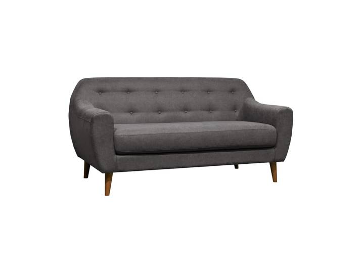 Canapé tissu 2 places gris foncé