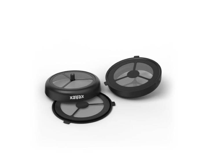 Xavax Dauerpad 2er Set, Pad-Filter für Kaffeepulver spülmaschinengeeignet Dauerpad schwarz, für Philips Senseo und baugleiche Kaffeepad-Maschinen, loser Tee, Kaffeedauerpads wiederbefüllbar