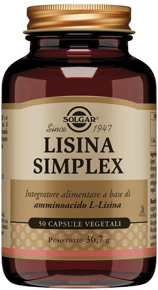 SOLGAR IT. MULTINUTRIENT SpA Solgar, Lisina Simplex, 50 Capsule