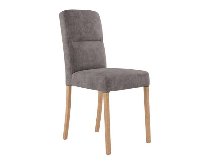 Vierfußstuhl Emma II Webstoff grau, B: 43 cm