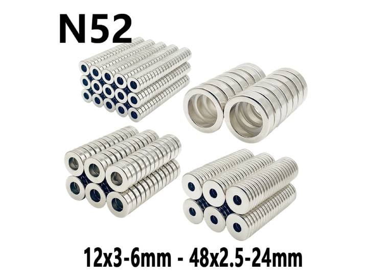 Aimants de réfrigérateur Iman avec trous pour tableau blanc de bureau et réfrigérateur, 12X3-6mm/15x8-5.2/23x10-16/20x10-10/31x6-9/48x2.5-24 mm