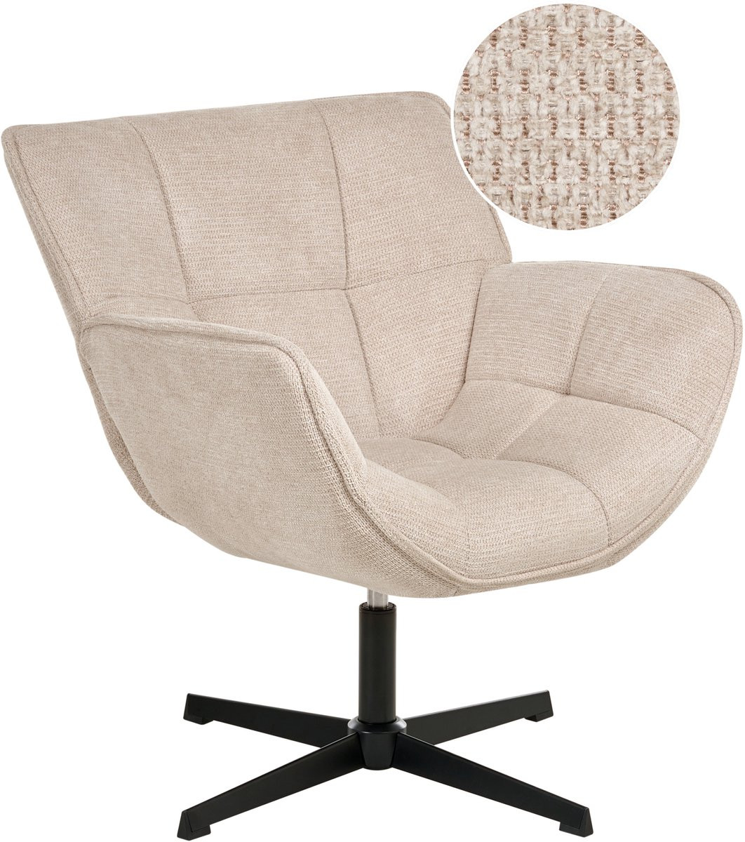 Beliani Retro Fauteuil Shell - Beige