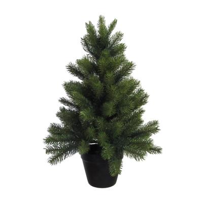Künstlicher Weihnachtsbaum CREATIV DECO "Weihnachtsdeko aussen, künstlicher Christbaum, Tannenbaum", grün, H:60cm, Polypropylen, Weihnachtsbäume, mit schwarzem Kunststoff-Topf