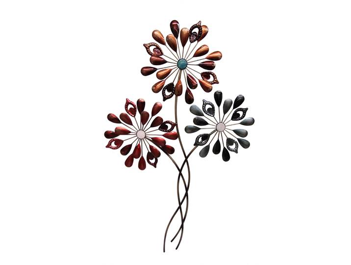 Wanddekoobjekt I.GE.A. Blumen , bunt, B:42cm H:70cm T:4cm, Metall, Wanddekoobjekte, Wanddekoobjekt