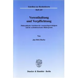 Vorenthaltung und Verpflichtung., Fachbücher von Jan Dirk Harke