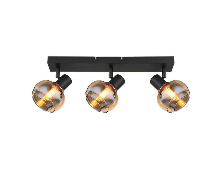 Globo Strahler, Schwarz, Metall, Glas, 10.5x13.5x41 cm, CE, verstellbare Spotlights, Lampen & Leuchten, Innenbeleuchtung, Spots & Strahler, Deckenspots