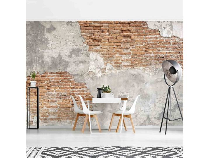 Vliestapete Shabby Backstein Wand 432 x 290cm 432 x 290 cm