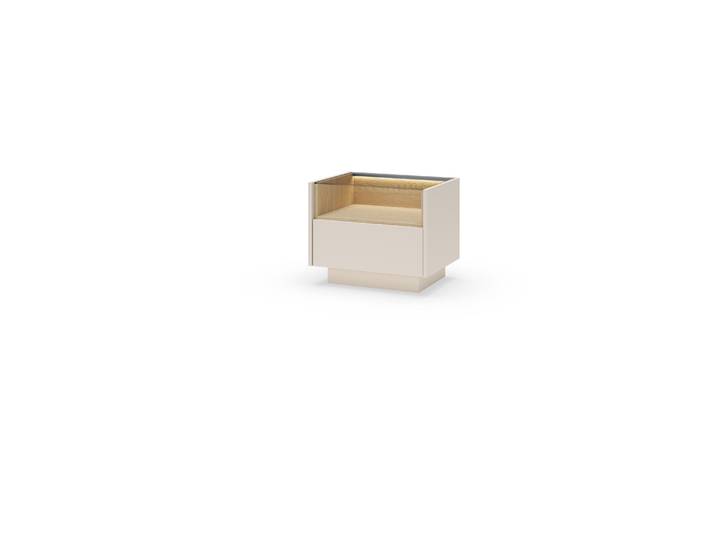 Masseno Nachttisch PORTA Nachtschrank Beistelltisch für Schlafzimmer 53,4 x 43,4 x 39,5 cm Eichefarben