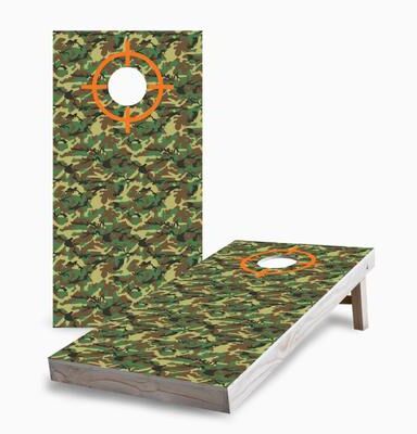 Skip's Garage Camouflage with Target Corn Hole Board Set