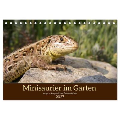 Minisaurier im Garten (Tischkalender 2027 DIN A5 quer), CALVENDO Monatskalender