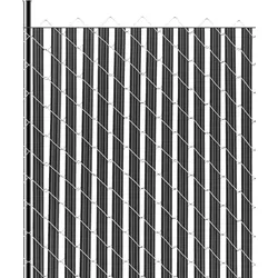 VEVOR Sichtschutzlamellen 1740 mm, einwandige vertikale Lamellen mit Bodenverriegelung für Maschendrahtzäune, hochdichte HDPE-Maschendrahtlamellen, ideal für Garten, Bauernhof, Sportplatz (schwarz)