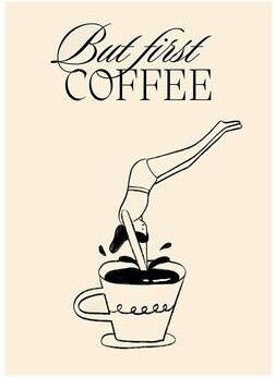 Uplift Picks Coffee Diver Canvas Wall Art Modern Coffee Wall Art For Kitchen Decor 01 30x42 Cm unframed