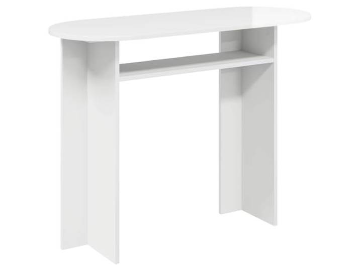 FMPGJLYH Konsolentisch Hochglanz Weiß, Moderner Flurtisch 100x39.5x75 cm Schlankes Design, Minimalistischer Stil, Für Eingangsbereich & Wohnzimmer