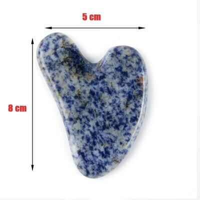 Uplifted Finds Natural Jade Gua Sha Stone Facial Lifting And Gouache Scraper Tool blue