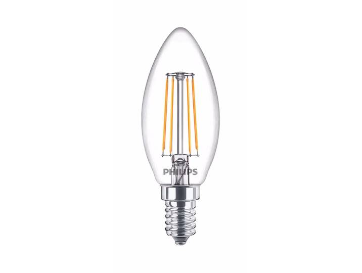 Philips Kerzenlampe B35 Klar E14 (4.3 W) LED-Lampe – LED/Leuchtmittel/Glühbirne