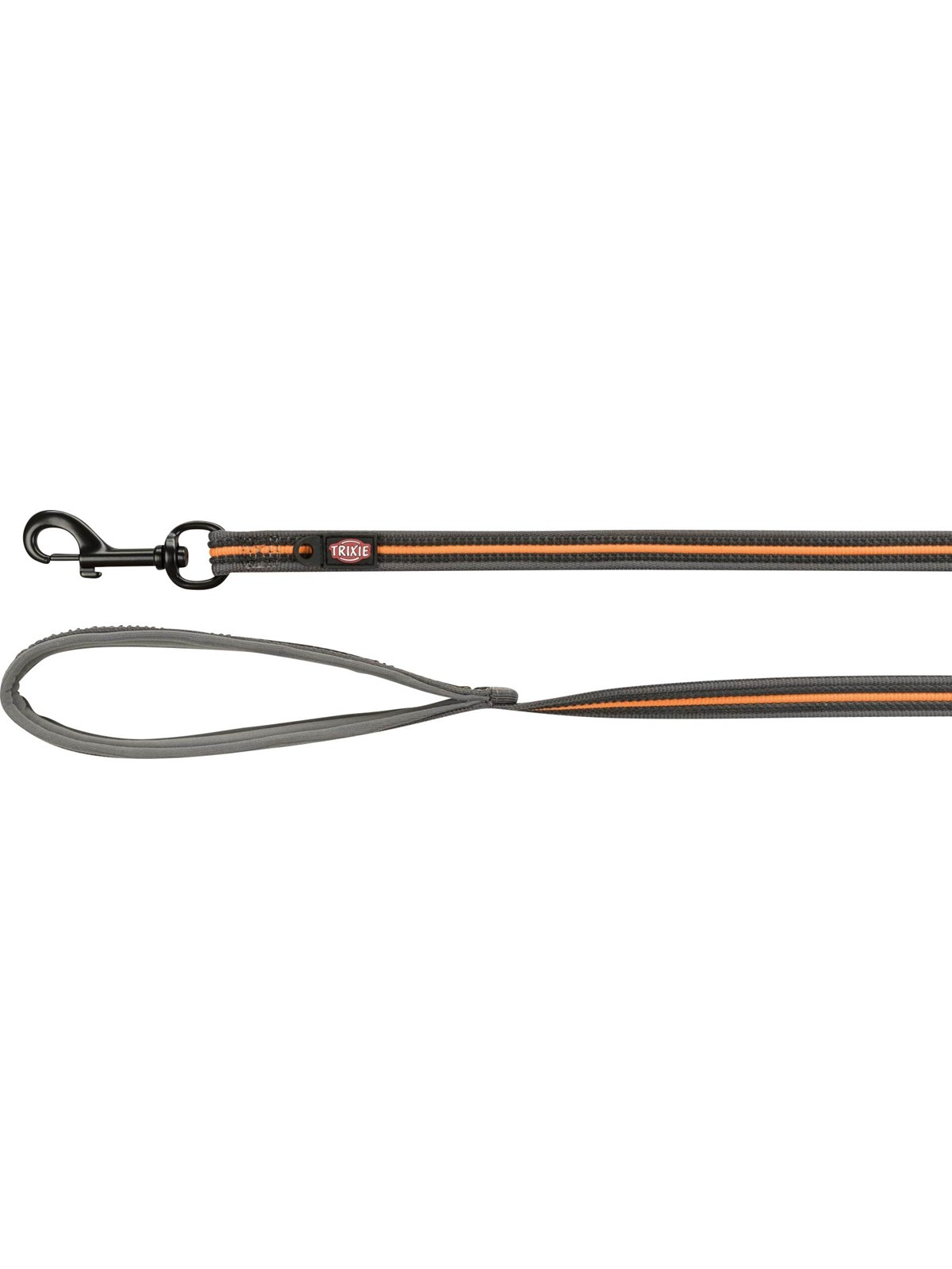 Trixie Fusion tracking lead rubberised M-XL: 10 m/17 mm graphite/papaya