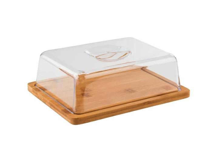 Serviertablett Aps Holz/transparent Polystyrol B 24 cm T 18.5 cm - Serviertablett