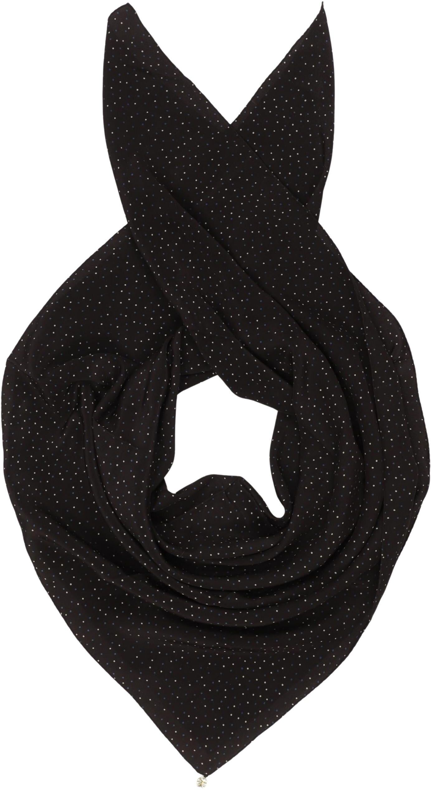 Elegance Paris Damen Schal oder Tuch, Schwarz, Seide - Second Hand
