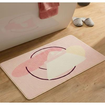 Badematte GINO FALCONE "Aquata GF-168, Badvorleger, Badezimmer Teppich", rose, H:7mm, Kunstfaser, Badematten, Badematte, Badteppich, bedruckt, modernes Design, rechteckig