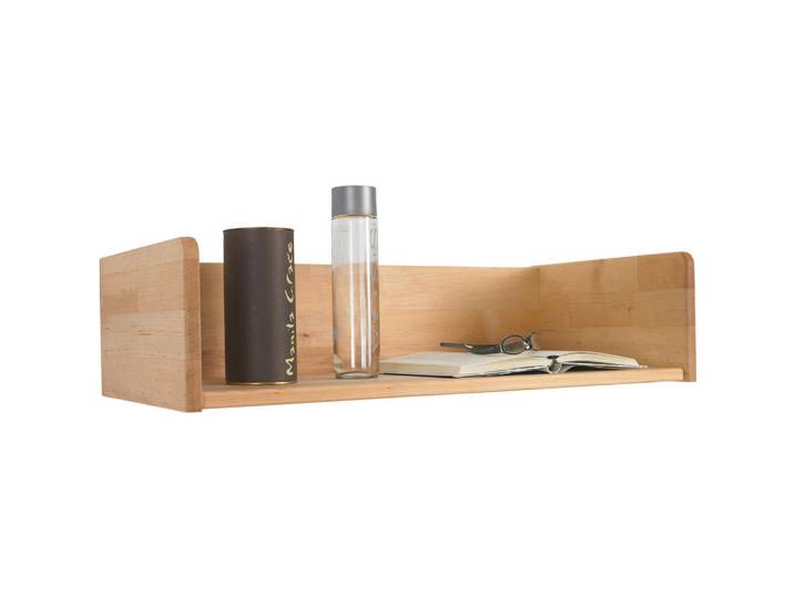 Linea Natura Wandboard, Erlefarben, Holz, Erle, vollmassiv, 70x17x22 cm, Wohnzimmer, Regal, Wandboards