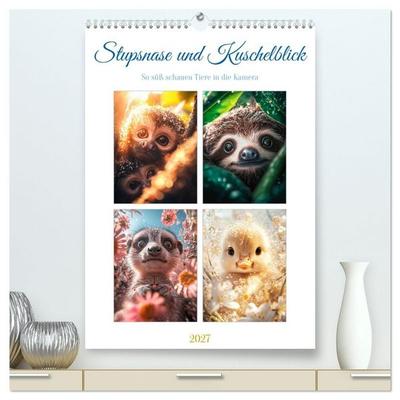 Stupsnase und Kuschelblick (hochwertiger Premium Wandkalender 2027 DIN A2 hoch), Kunstdruck in Hochglanz