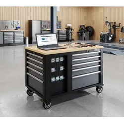 FEISTOS Hektor 1 | mobile Werkbank | Schwarz | 114x73x89cm - Anthrazit