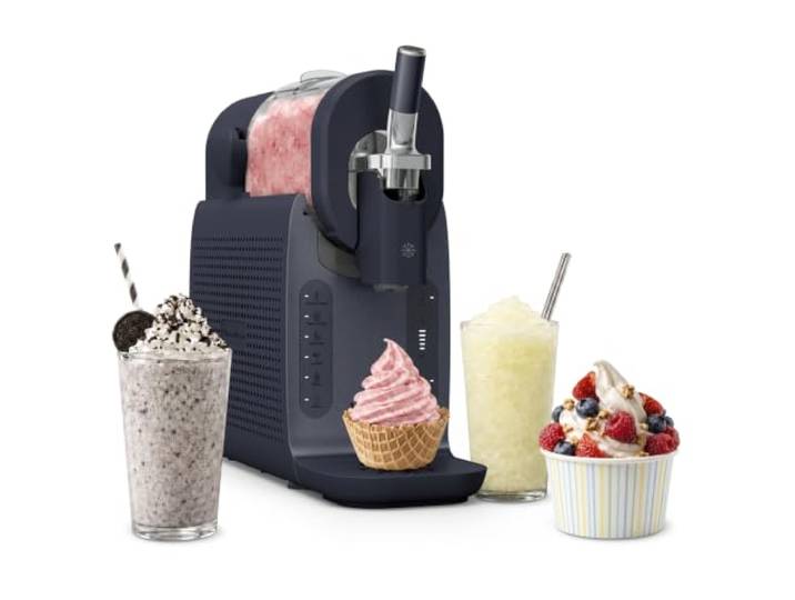 Moulinex - Freezi Machine à glaces avec refroidisseur intégré 1.4 L Format familial - 5 programmes\, Glaces à l’italienne\, Yaourts glacés\, Granités\, Milkshakes\, Cocktails - Nettoyage automatique