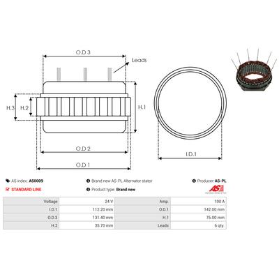 AS-PL Stator, Generator as0009