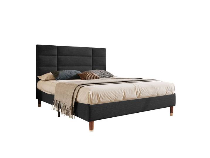Flieks Polsterbett, Doppelbett Holzbett mit Lattenrost 140x200cm