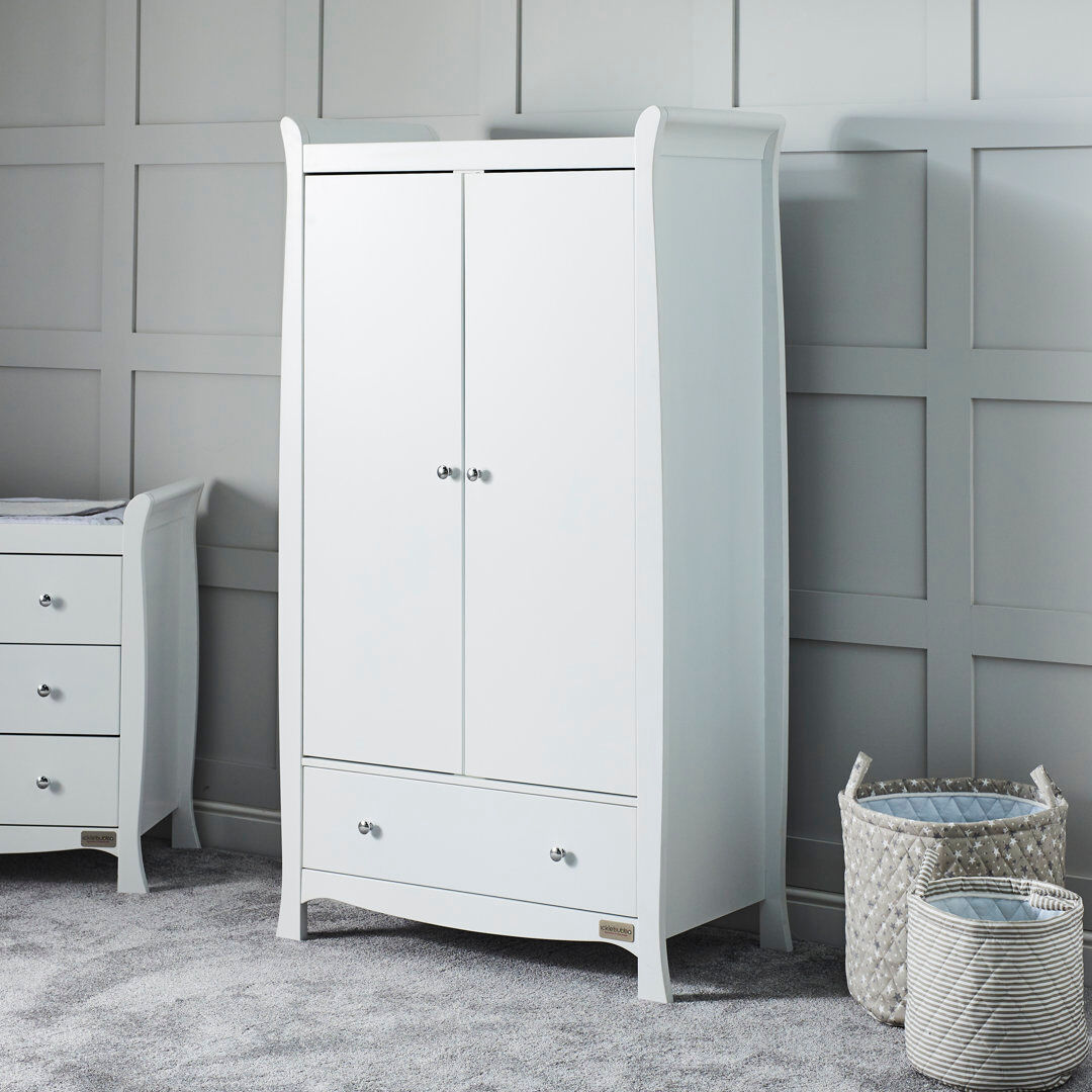 Ickle Bubba Snowdon Wardrobe - White White 175cm H X 98cm W X 50cm D