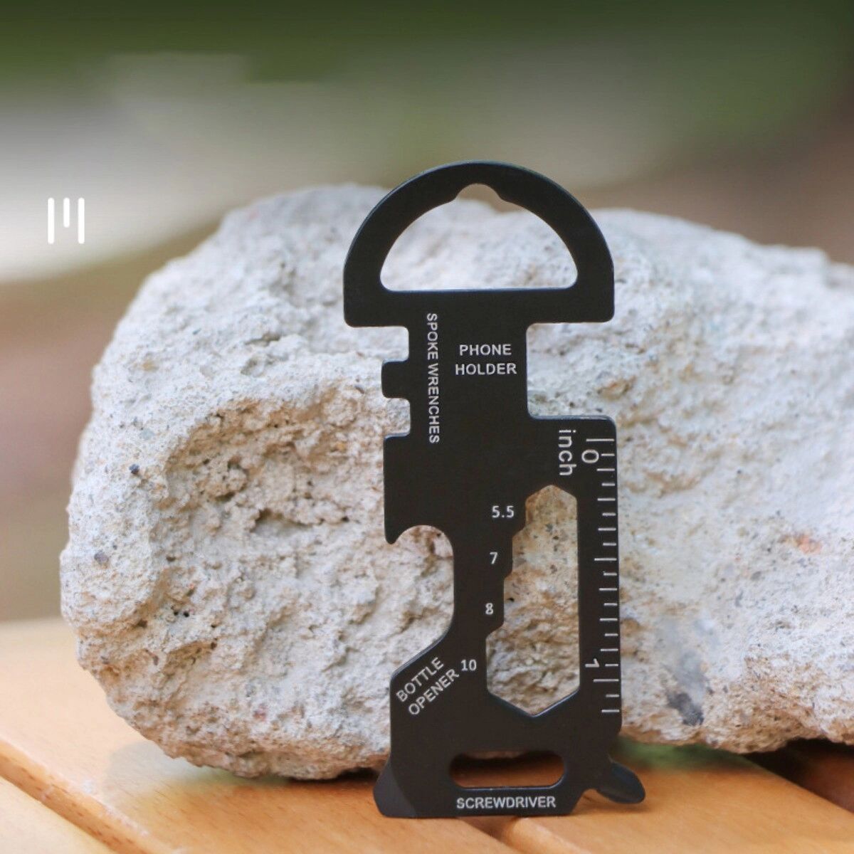 INF Multifunktions-Werkzeugkarte 2er-Pack - ABS Schlüsselanhänger Flaschenöffner, Kompaktes EDC-Multitool