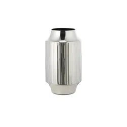 HOME STORY Vase   , silber , Edelstahl , Maße (cm): H: 28  Ø: 16