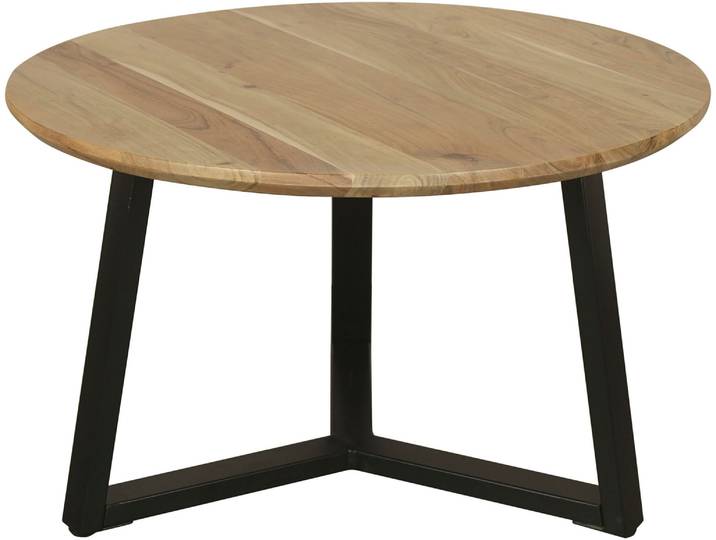 Couchtisch BYLIVING Cross , beige (natur, schwarz, natur), H:46cm, Tische, Couchtisch